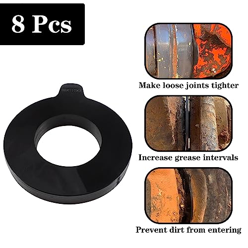 Image of 8 x 55mm Bucket Pin Shim Kit for Excavator and Skid Steer 2mm Thickness Fit for Deere 75C 80C 75D 85D 75G 85G
