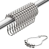 12 Stück Duschvorhang Haken mit Gleitsystem aus Edelstahl,rostfrei und korrosionsfrei