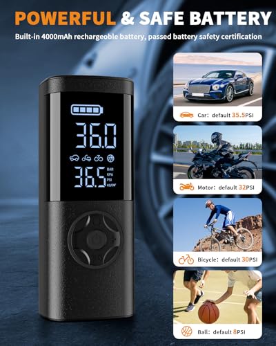 Jump Starter, Car Battery Jump Starter LED Display, 24000mAh Portable Jump Starter Battery Pack with Booster, LED Light, - Additional View