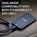 Disque SSD SanDisk Professional 2To PRO-G40 - Jusqu'à 3000Mo/s, Thunderbolt 3 (40Gbps), USB-C (10Gbps), résistance à la poussière et à l'eau IP68, disque dur externe à état solide - SDPS31H-002T-GBCND