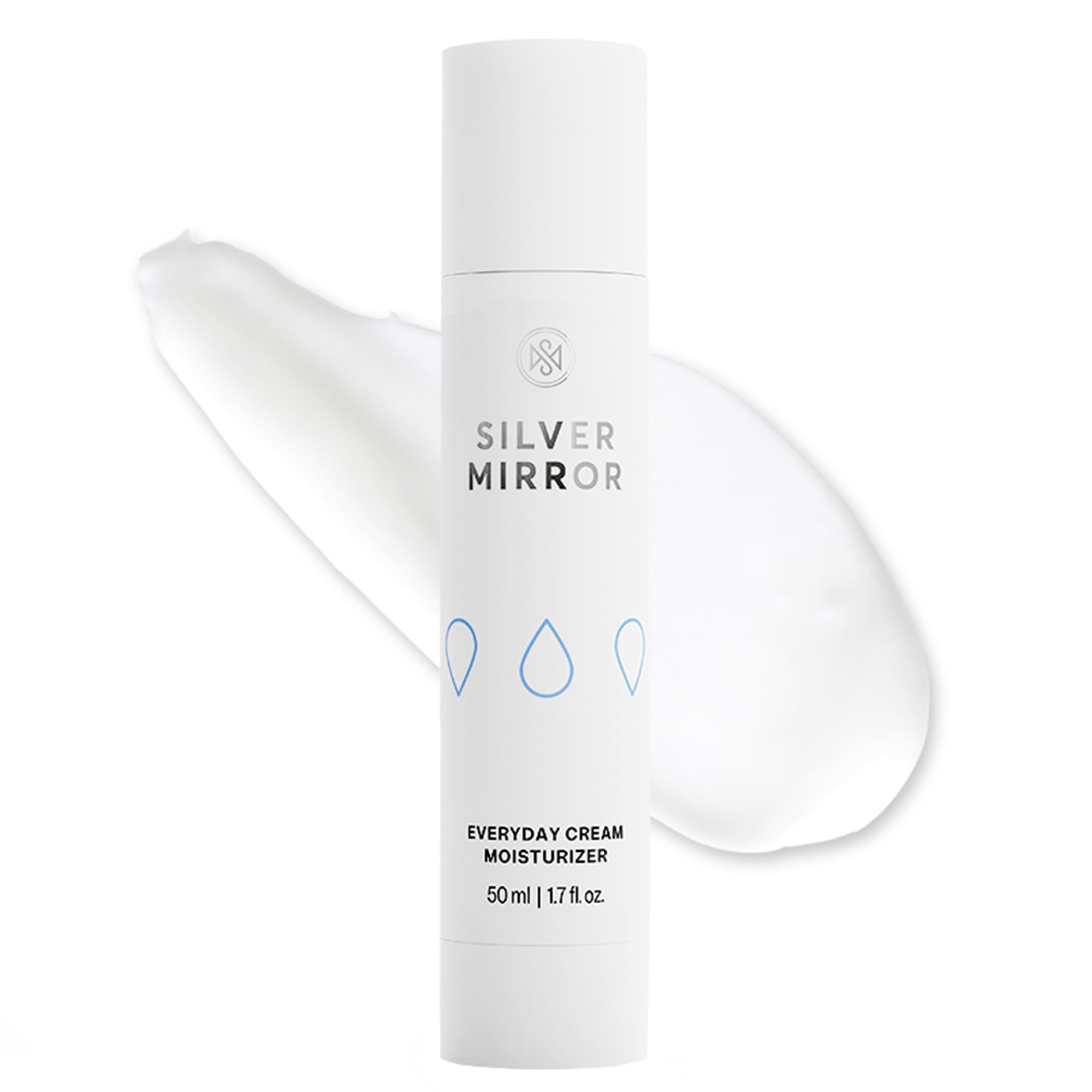 Silver Mirror Everyday Cream Moisturizer with Vitamin C & Grapeseed Oil, Hydrating Face Cream for Long Lasting Moisture, Barrier Support for All Skin