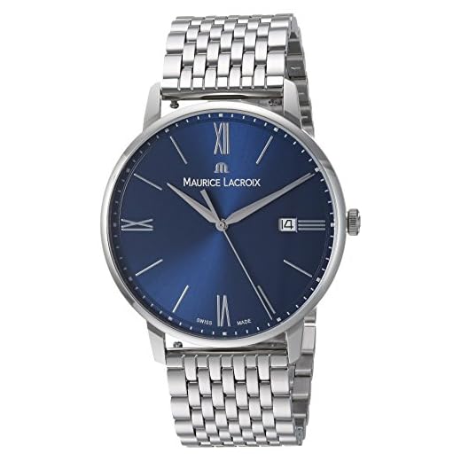 Maurice Lacroix Reloj analógico para Hombre. de con Correa en Acero Inoxidable EL1118-SS002-410-2