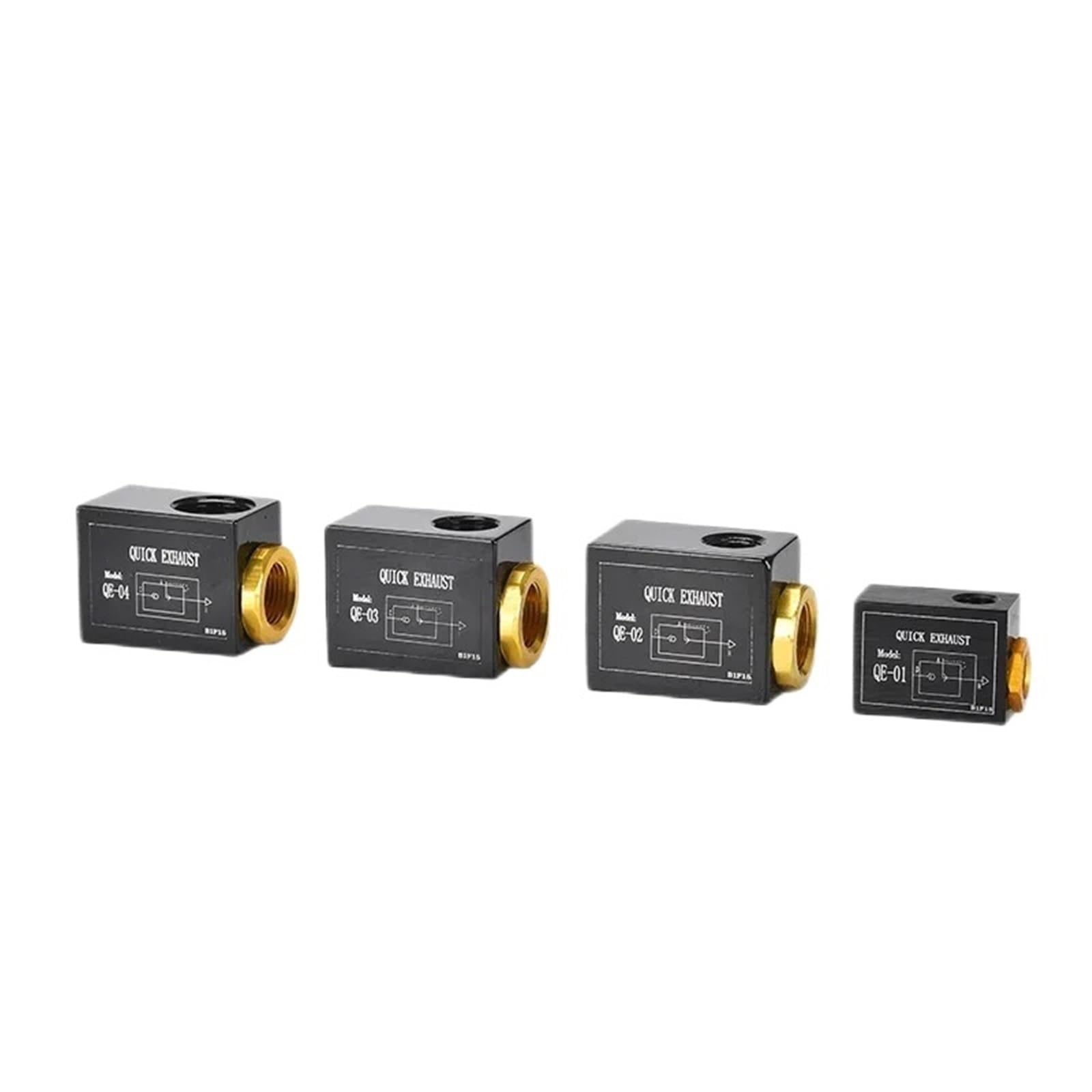 Vanne d'échappement rapide QE-01 1/8" BSPT en alliage d'aluminium