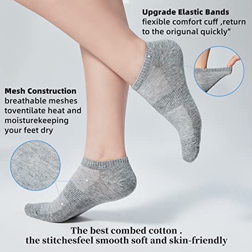 Image of inhees 8 /12Pairs Ankle Socks Women's and Men Thin Athletic Running Cotton Low Cut No Show Socks