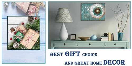 Canvas Wall Art For Rustic Home Decor White Dandelion Green Driftwood Theme Country Wall Decor For Bathroom Bedroom Modern Canvas Prints Artwork For Kitchen Wall Decoration Size 12X16 Inches #TOP1