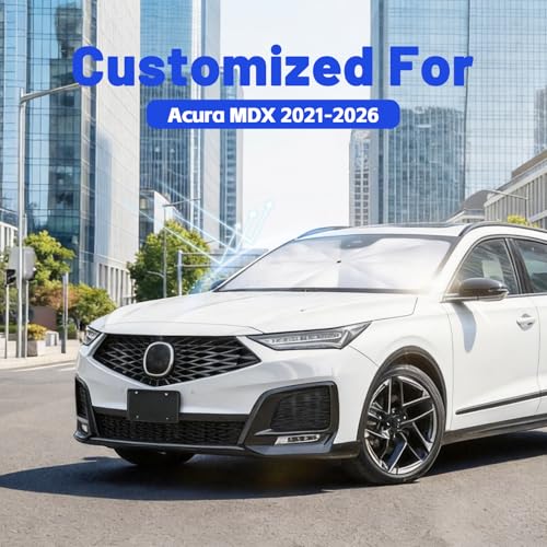 Image of Car Windshield Sun Shade for Acura MDX 2021-2026 -[Reflective Coated Fabric] Sunshade Umbrella for Front Window, Car Shades Sun Visor Keep Car Cool and Protects Interior, 1:1 Exact Fit