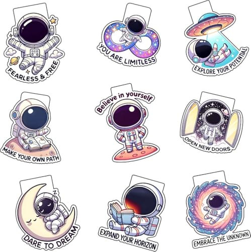 Image of Zesta Magnetic Bookmark Set of 9 | Aesthetic Book Mark for Reading | Cute Anime Bookmarks for Kids, Students | Book Accessories for Novels, Gifts for Readers