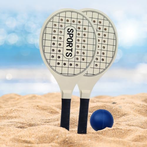 Kit Raquete Frescobol Jogo Tenis De Praia Parque Bolinha De Borracha Beach Verão Brinquedo Diversão