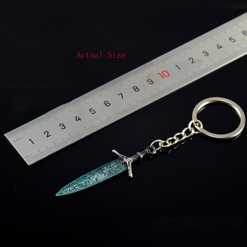 Espada en Miniatura, Mini Llavero de 4 Espadas Black Blade Elden Maliketh, 2