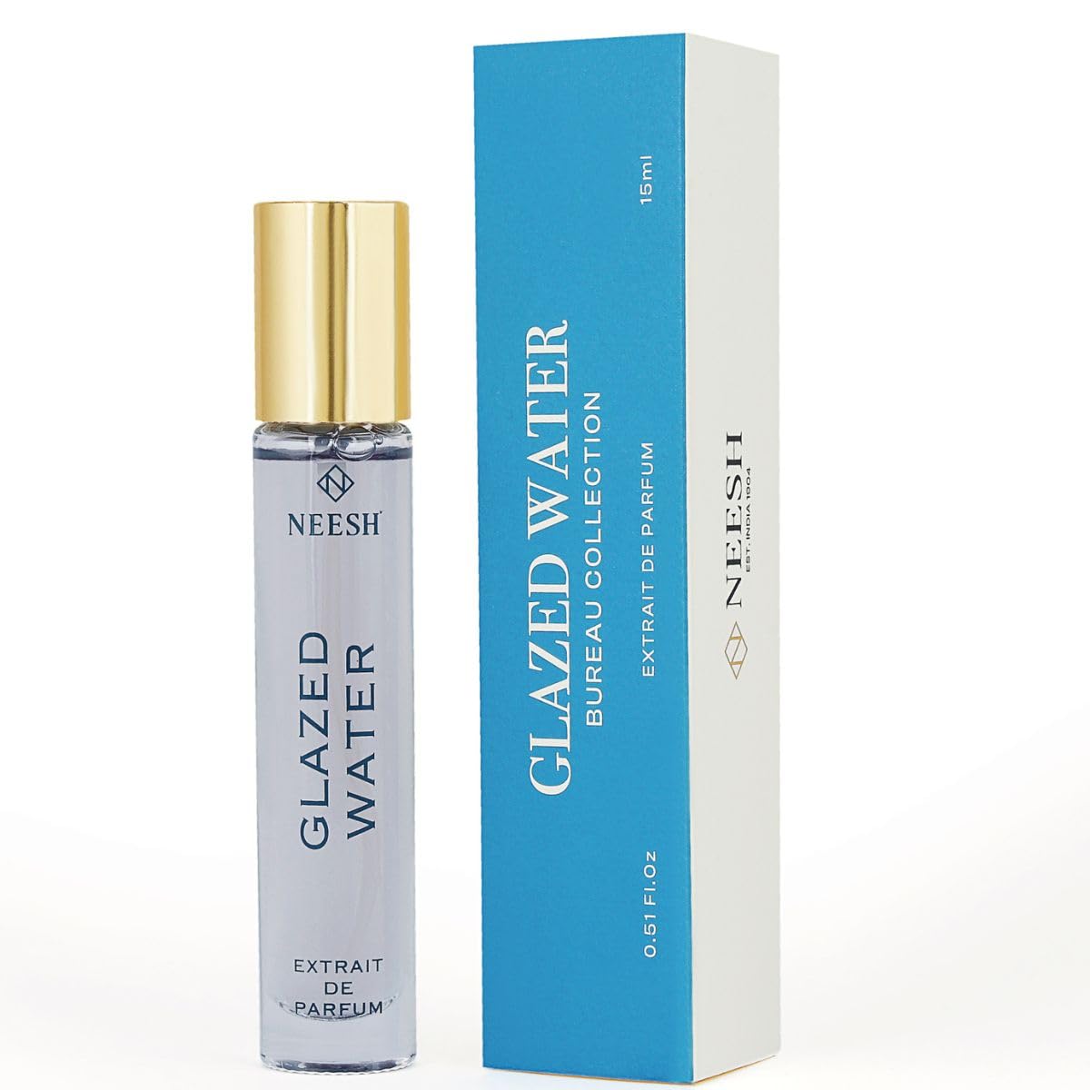 NEESH Glazed Water (15ml) Extrait de Parfum, Perfume for Men, Luxury Long Lasting Perfume