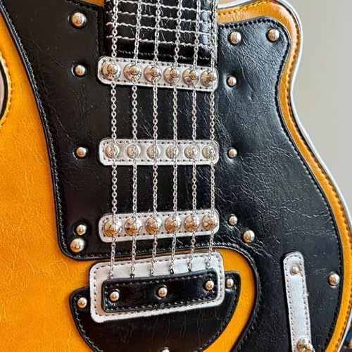 2025 New Guitar Shaped Crossbody Bag, Fashionable PU Leather, Gift for Guitar Players3