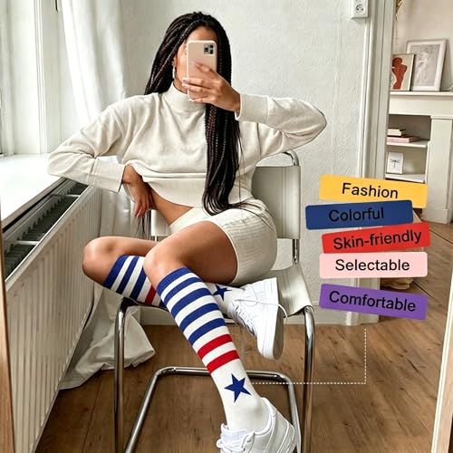 Image of 4 Pairs Compression Socks for Women Circulation-Best Support for Nurses,Running,Athletic,Travel