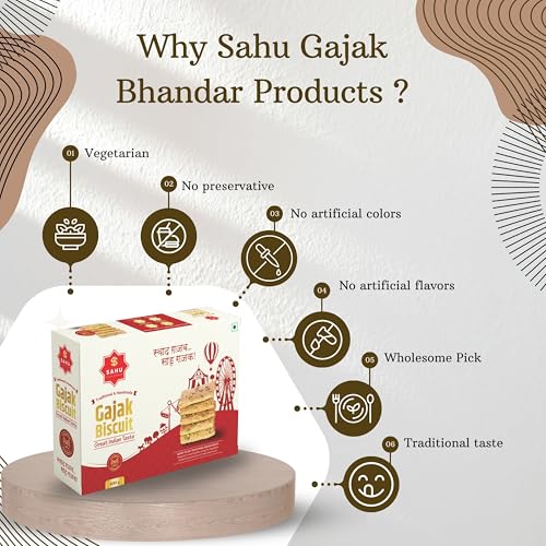 Image of SAHU GAJAK BHANDAR Khasta Gazak 400 g | Sesame Jaggery Chikki, Til Gajak, Traditional Indian Sweet