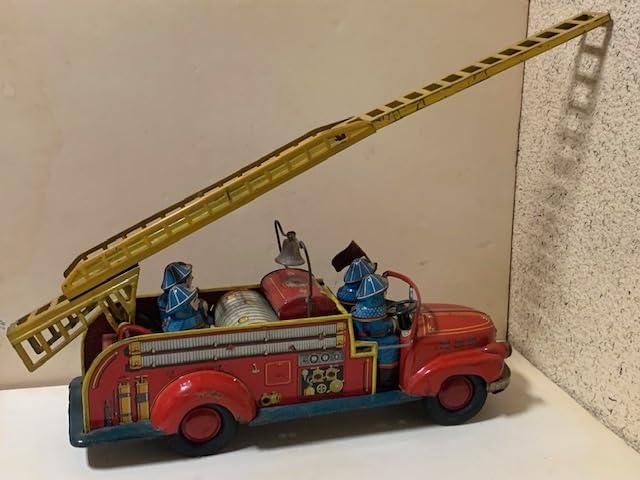 Amazon.co.jp: マルサン ブリキ玩具の消防車 日本製 LARGE