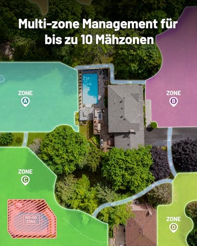 MAMMOTION YUKA 1500 Mähroboter mit Kehrfunktion, 3D Vision RTK Positionierung Mähroboter ohne Begrenzungskabel, Rasenmäher Roboter 1500 ㎡, Intelligente Hindernisvermeidung, 45%... – Bild 5