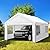 OUTFINE Carport Canopy 12x20 FT Heavy Duty Boat Car Canopy Garage with Removable Sidewalls and Roll-up Ventilated Windows, Tent Stakes x 12, Windproof Ropes x 4, Sandbags x 4 (White)