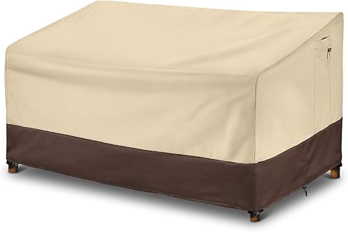 Funda para sofá de patio, resistente al agua, para exteriores, para sofá de 3 plazas, funda de banco para muebles de veranda de mediana durabilidad