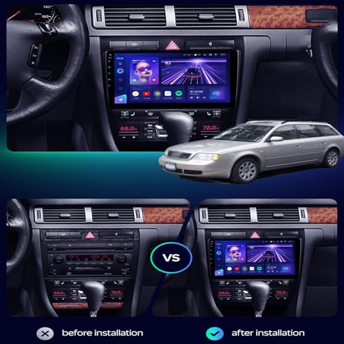Autoradio Doble DIN 9" con GPS para A6 1999-2004 WiFi y DVD 2