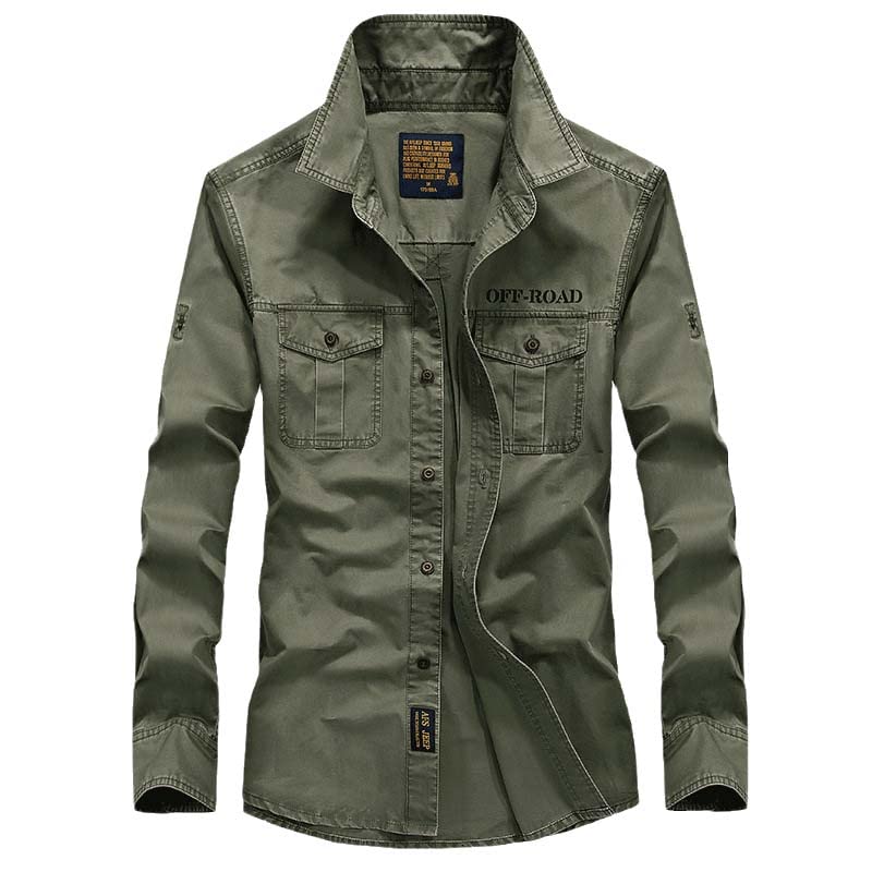 Chemise militaire homme pour randonnée et look décontracté