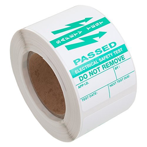Roll of 250 PAT Testing Labels and Cable Wraps