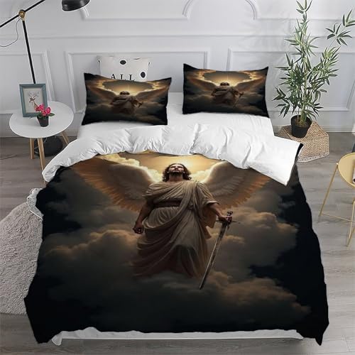 Housse de couette ange et épée gothique King 220x240cm avec 2 taies d'oreiller - 6