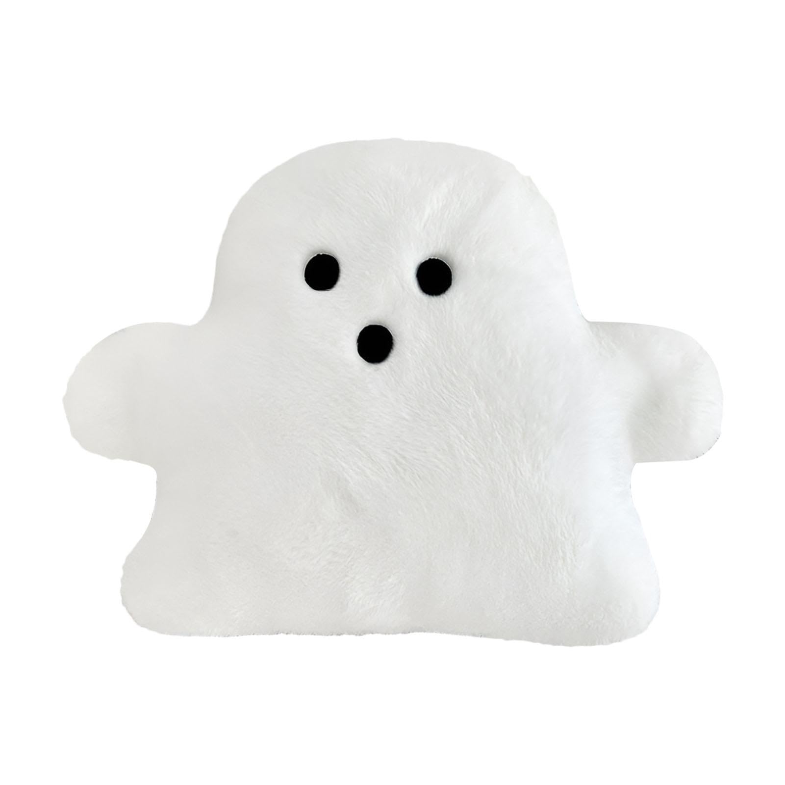 Coussins décoratifs fantômes d'Halloween en peluche pour lit et fauteuil