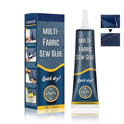 AAMATY Quick Dry Fabric Glue - No Sew Liquid Stitch for Clothes Repair | Permanent & Waterproof Adhesive for All Fabrics | 50ML Pack of 1-image-32