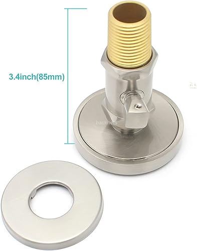 Miniatura 7 de Backnets Chorros de cuerpo de ducha de latón con flujo ajustable, masaje spa de níquel cepillado redondo de cuerpo rociador de pared lateral de
