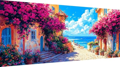 Diamond Painting Ciel Bleu et Mer pour Décoration Murale Salon et Maison