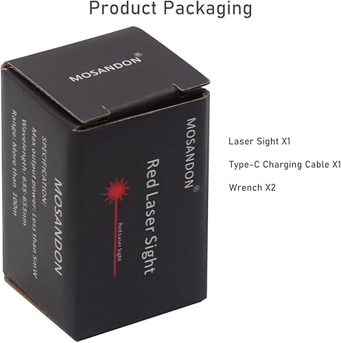 Miniatura 7 de Vista láser recargable de haz rojoverde, compacta táctica de bajo perfil, compatible con montaje PicatinnyWeaver de 0.787 in para pistola BB pistola