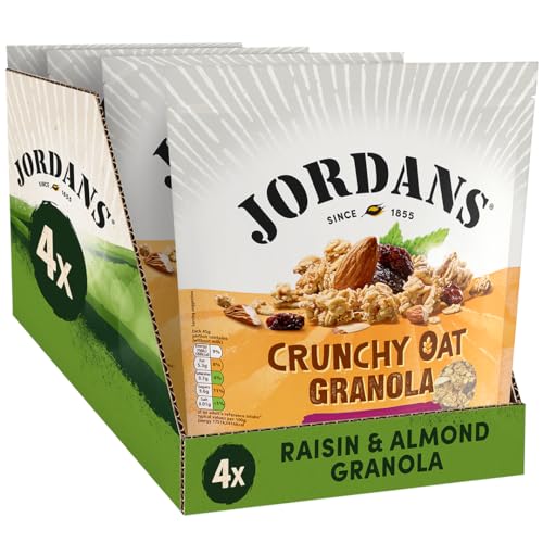 Jordans Granola Raisin and Almond | Breakfast Cereal | High Fibre | 4 PACKS of 750 g