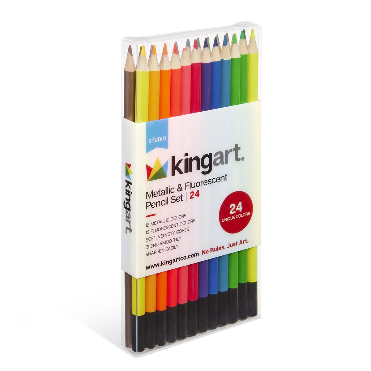 Amazon.com: KINGART Metallic & Fluorescent Artist Quality 24 Ct