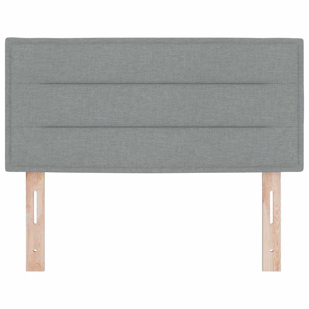 vidaXL Cabecero LED con Tiras LED con cabecera Gris Claro 80 cm Tela | Líneas modernas que le dan un toque elegante a tu dormitorio, Crea un ambiente acogedor con brillo ajustable,
