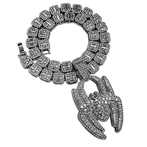 Silver plated Large SPIDER Icy Charm Pendant & 12mm 16