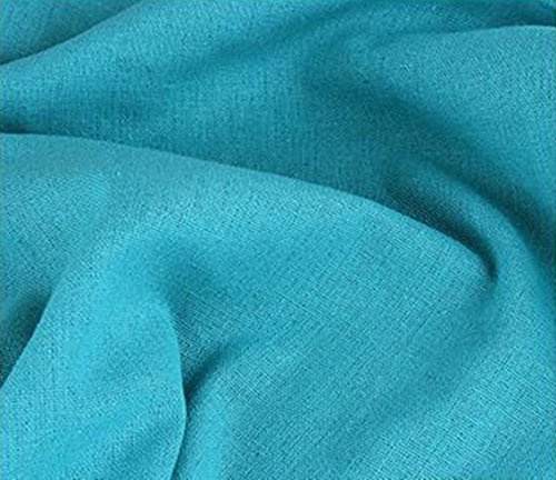 moonfarm 選べる21色 カラー 綿 麻 無地 生地 約 2m 幅1.5m (水色(ライトブルー))