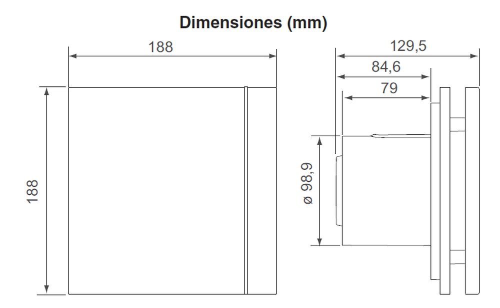 S & p silent-100 design - Extractor bano silent-100-chz design