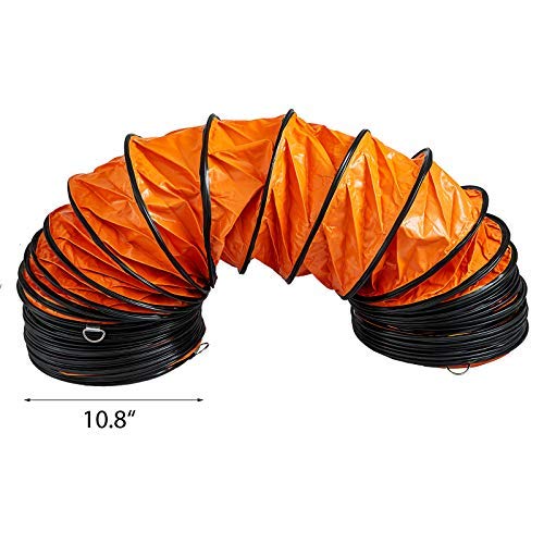 Mophorn Ducting Hose, 25Ft Pvc Flexible Hvac Duct Hosing For 10 Inch Utility Blower Exhaust Fan #TOP7