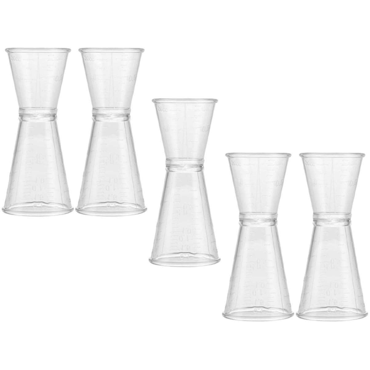 MOLUCKFU 20-40ml Scale Measuring Cup Double Head Jigger Precision Measuring Cups for Cocktails Bar Accessory