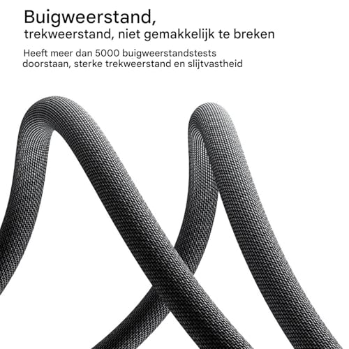 120W USB-C snellaadkabel met digitaal display, spiraal design, 0.4-1m, geschikt voor laptop, tablet, telefoon - Afbeelding 5