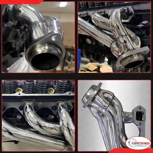 Image of Ceramic Coated Shorty Headers For 1979-1993 Ford Mustang 5.0L Foxbody GT LX | 302 V8 Fox Body Direct Bolt-On Ceramic Thermal Barrier Coating Exhaust Headers With Copper Gaskets and Bolt Kit 3 /8 inch Flanges