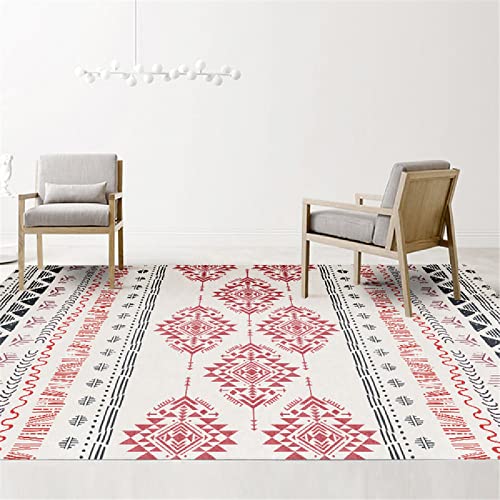 Teppich Zimmer Rugs for Living Room Rechteckiger rosa-Beiger Wohnzimmerteppich ist Abriebfest und verblasst Nicht…