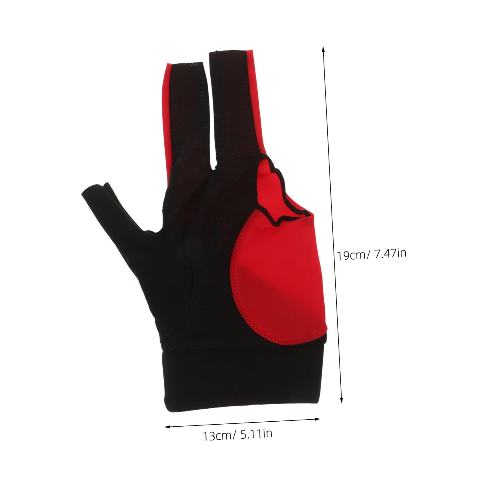 BRIGHTFUFU 2pcs Wear Resistant Glove for Left Hand Three Finger Billiard Glove Breathable and Durable for Men and Women for Billiards and Table Games