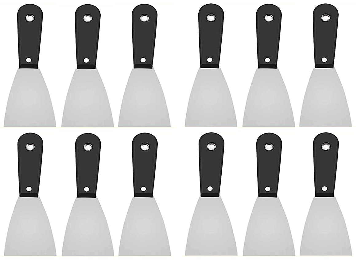 AASONS 3 Inch Tempered Steel Paint Scraper Putty Knife, Painting Tools, Spackle Knife, Wallpaper Scrapping, Painters Tool, Crown Molding Tool, Paint Remover Scrapper with Handle (Pack of 12) (B094YF8WJK) Amazon Price History, Amazon Price Tracker