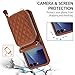 NINKI Wallet for Samsung Galaxy Z Flip 7 Phone Case with Card Holder,Full Body PU Leather Grip Protective Lanyard Purse for Samsung Z Flip 7 Wallet Cover for Galaxy Flip 7 Case with Strap Womens Brown