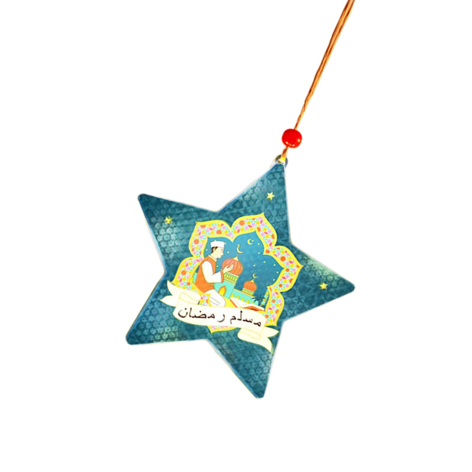 Kalttoy Decorative LED Light Eid Decorative Lamp Star Shape Led Lamp Hanging Decorations for Home Decoration Festival Supply Window Decoration