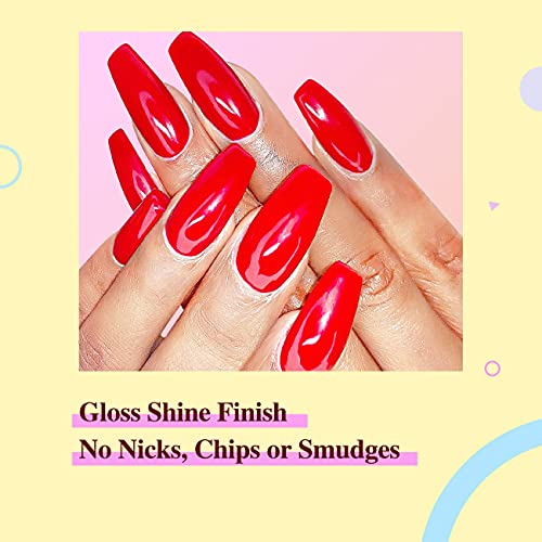 AIMEILI UV LED Gellack ablösbarer Gel Nagellack rot Gel Polish - Pillar Box Red (064) 10ml – Bild 2