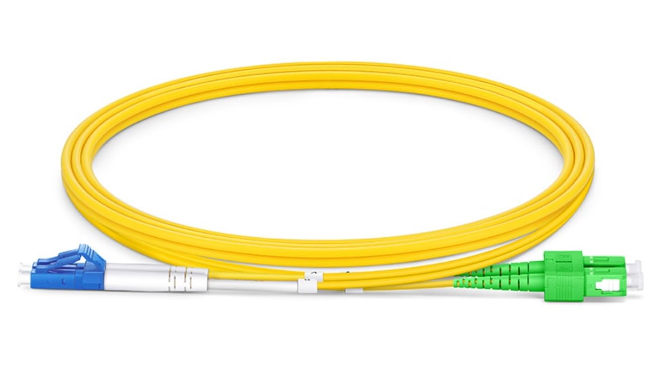 XTND Connect Fiber Optic Patch Cord LC/UPC - SC/A PC Single Mode 9/125µm Duplex 3mm LSZH Yellow Color, Fiber Optic Jumper Part Number : XTNDIPC02DXA1030SALA (20 Meter)