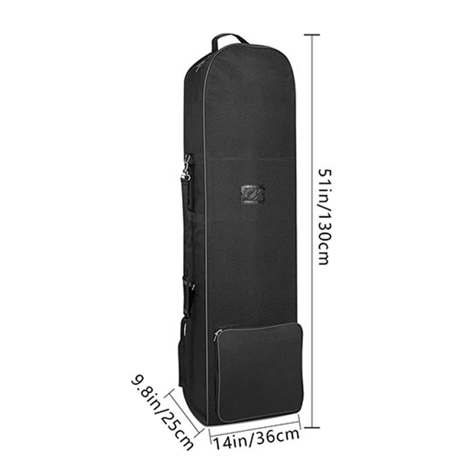 Bolsa de Viaje para Palos con Ruedas, Bolsa Plegable y Portátil de Nailon para Palos de Golf, Interior Espacioso