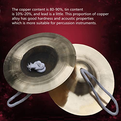 Traditionele Chinese Bekkens, Ambachtelijk Vakmanschap Luid Koperen Percussie-Instrument Bekkens - Prestatieniveau En… - Image 4