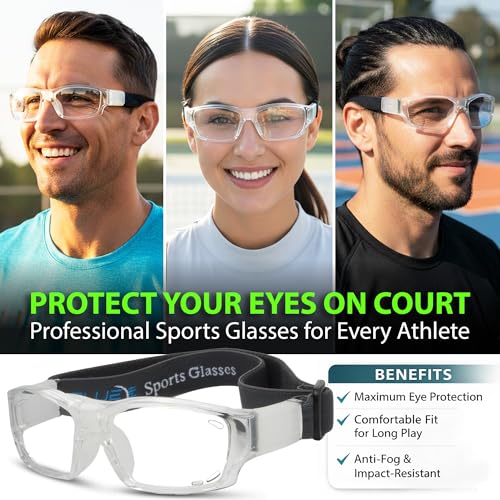 image for BLUE CUT Sports Protection Goggles, Safety Glasses for Basketball, Pic